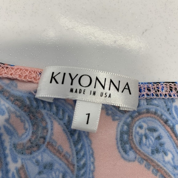 Kiyonna 1 Wrap Dress Paisly Print Asymmetric Midi Ruffle 14 Stretch USA‎  Made - Picture 7 of 9